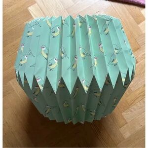 Mimi'lou Mint Green Bird-Themed Green Paper Lantern Lamp NEW